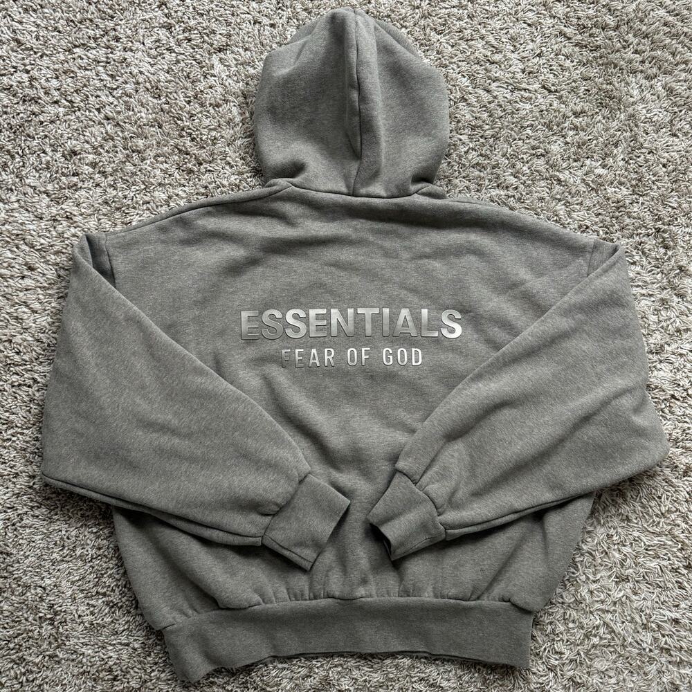 Essentials Fear Of God FOG Homestead Heather Fleece Hoodie Brown Men’s Size L